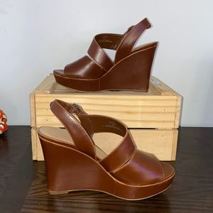 Women’s size 8.5 wedge sandals, worn once